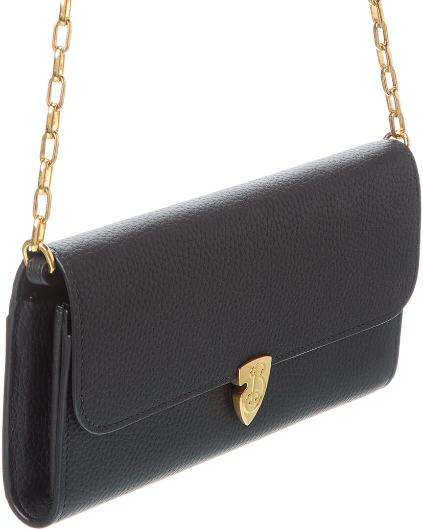 Burberry B Shield Leather Wallet On Chain