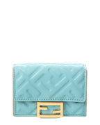 Fendi Baguette Ff Micro Trifold Leather Wallet