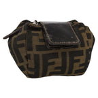 FENDI Zucca Canvas Pouch Brown Black111183