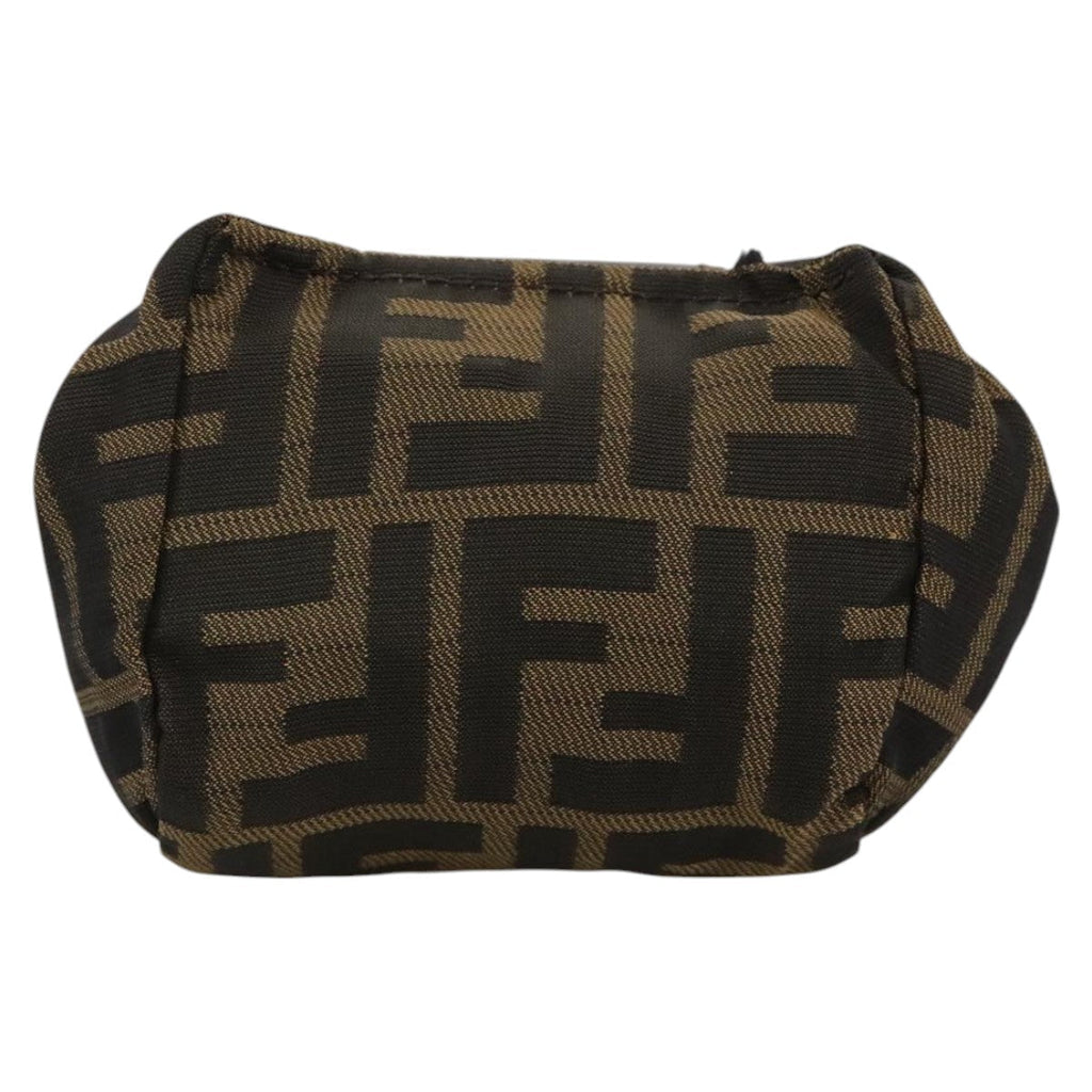 FENDI Zucca Canvas Pouch Brown Black111183