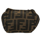 FENDI Zucca Canvas Pouch Brown Black111183