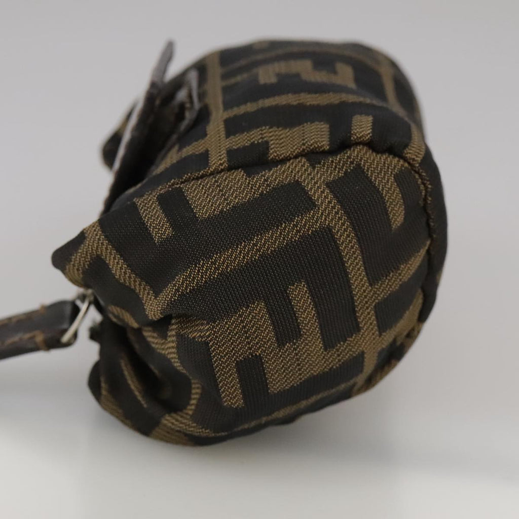 FENDI Zucca Canvas Pouch Brown Black111183