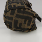 FENDI Zucca Canvas Pouch Brown Black111183