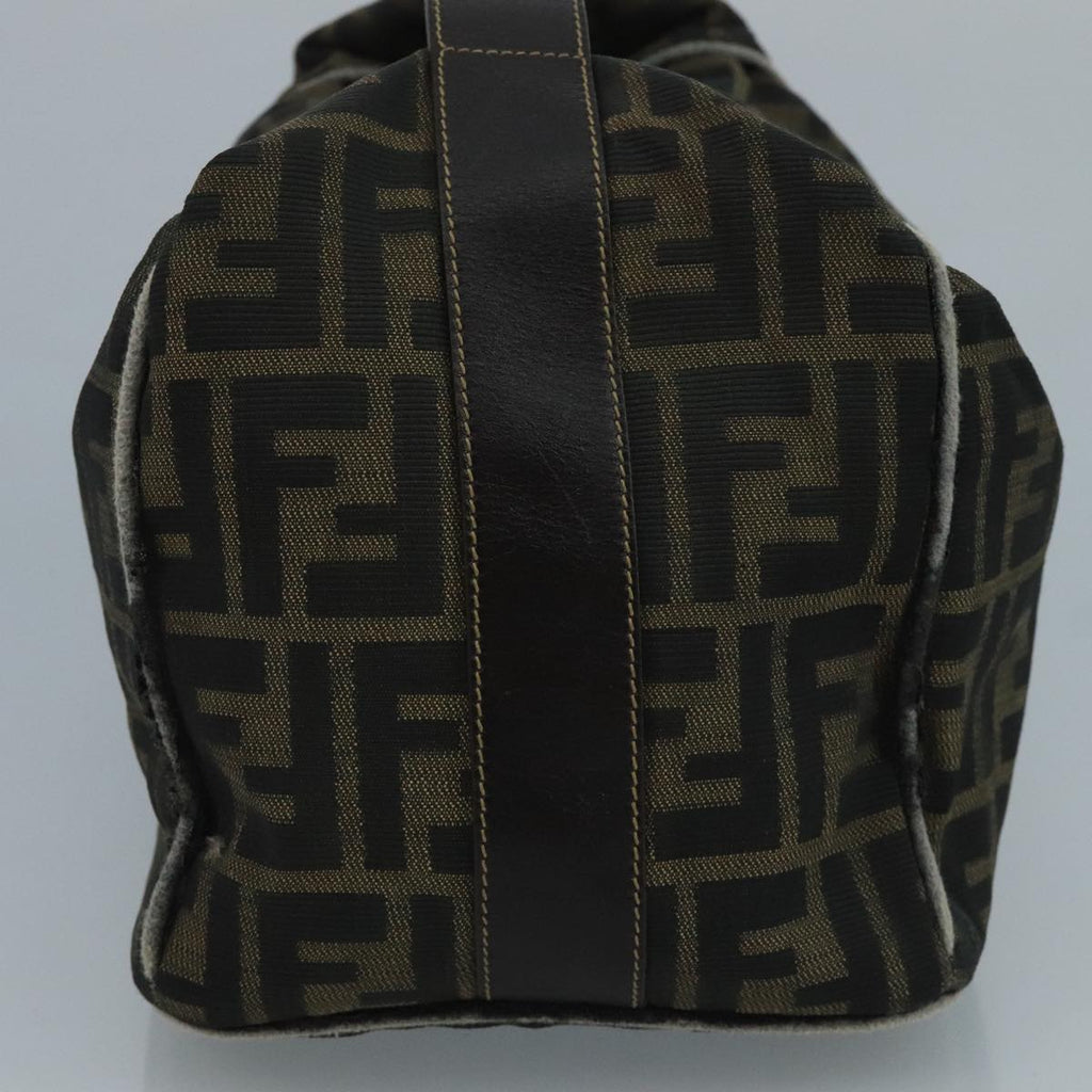 FENDI Zucca Canvas Vanity Pouch Brown Black111352