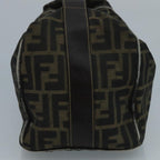 FENDI Zucca Canvas Vanity Pouch Brown Black111352