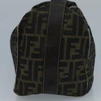 FENDI Zucca Canvas Vanity Pouch Brown Black111352