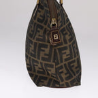 FENDI Zucca Canvas Hand Bag 2way Brown Black111463