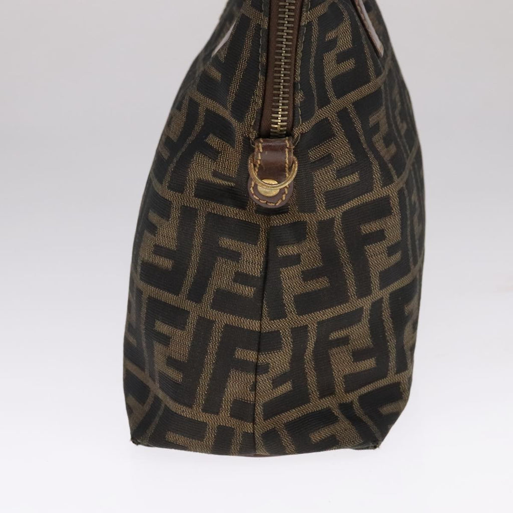 FENDI Zucca Canvas Hand Bag 2way Brown Black111463