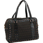 FENDI Zucchino Canvas Hand Bag Black111601