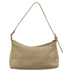 FENDI Zucchino Canvas Shoulder Bag Beige111690