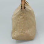 FENDI Zucchino Canvas Shoulder Bag Beige111690