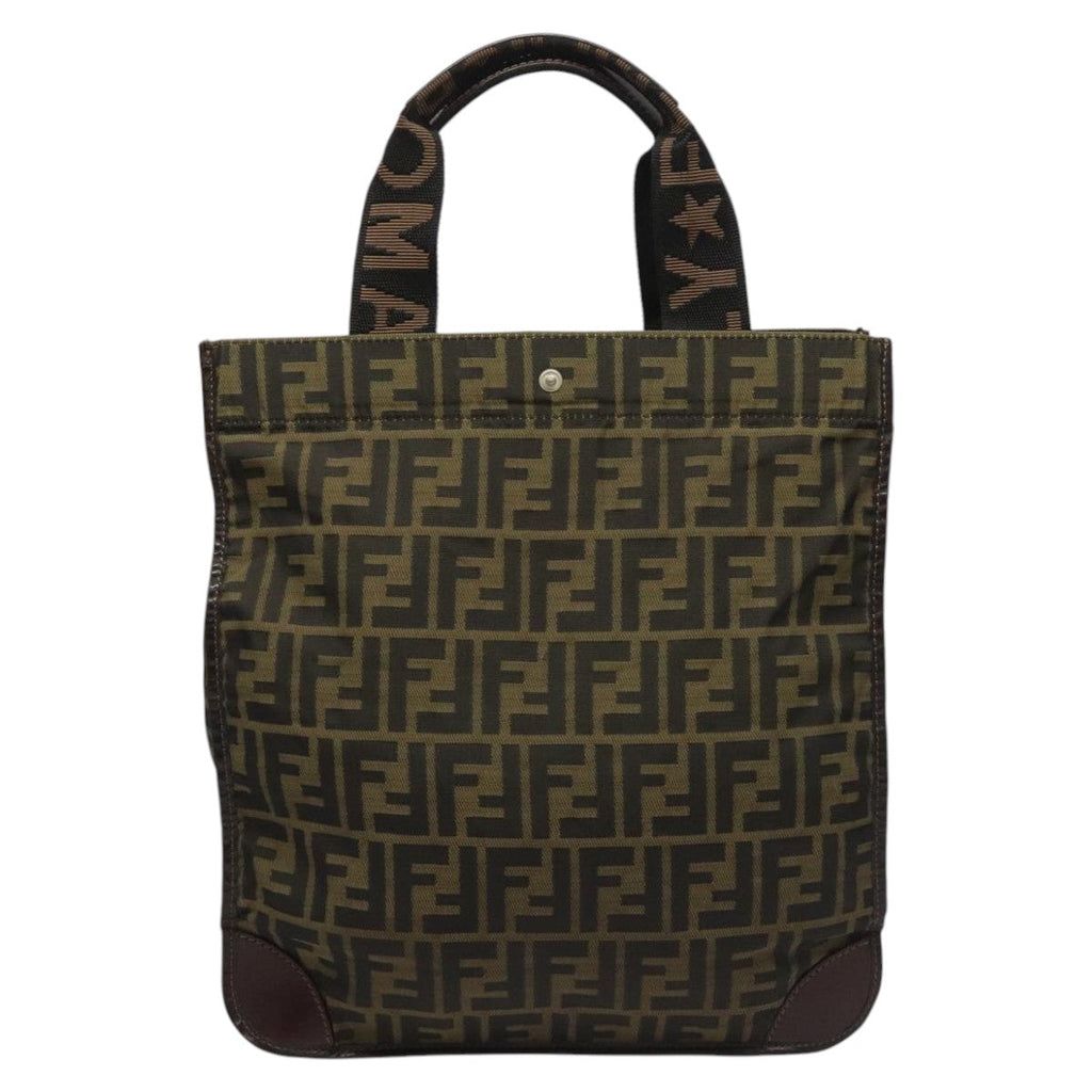 FENDI Zucca Canvas Tote Bag Brown Black111927