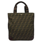 FENDI Zucca Canvas Tote Bag Brown Black111927