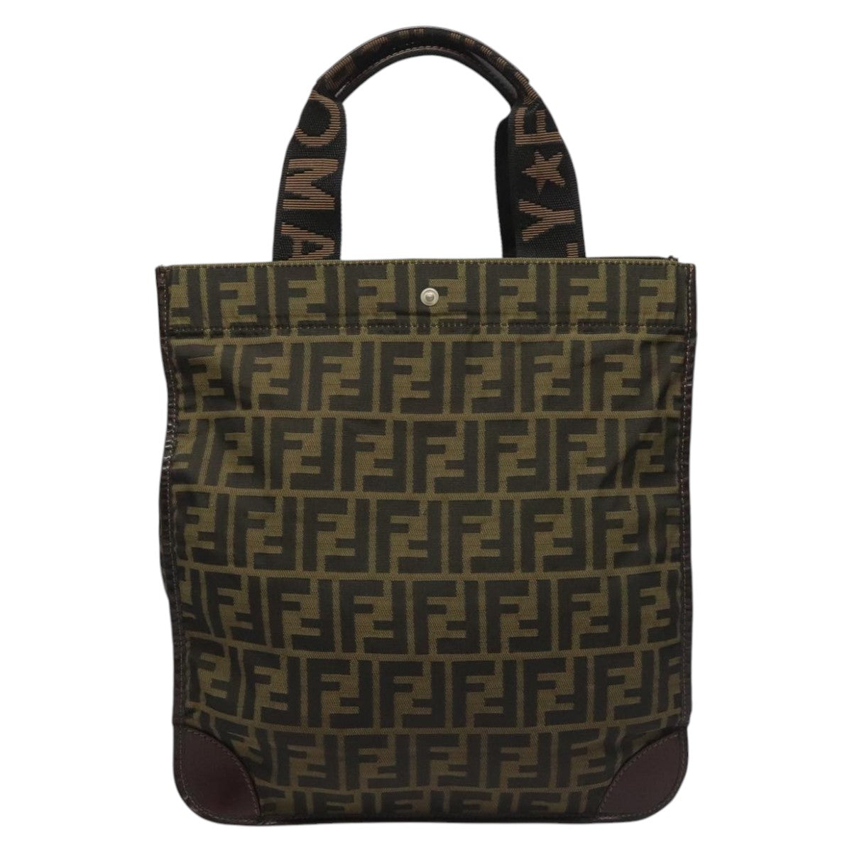 FENDI Zucca Canvas Tote Bag Brown Black111927