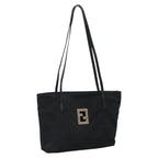 FENDI Zucca Canvas Shoulder Bag Black111928