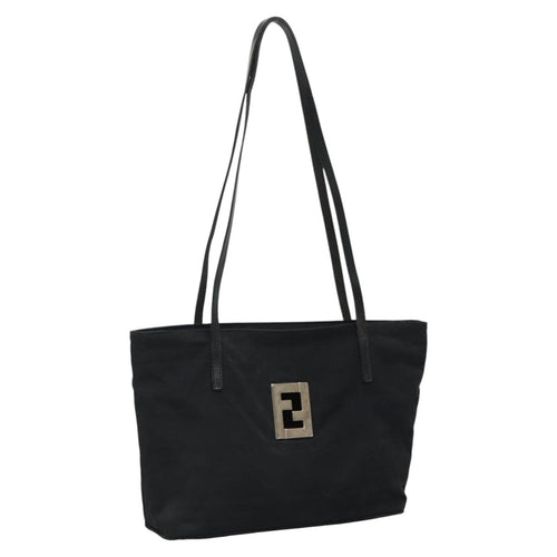 FENDI Zucca Canvas Shoulder Bag Black111928