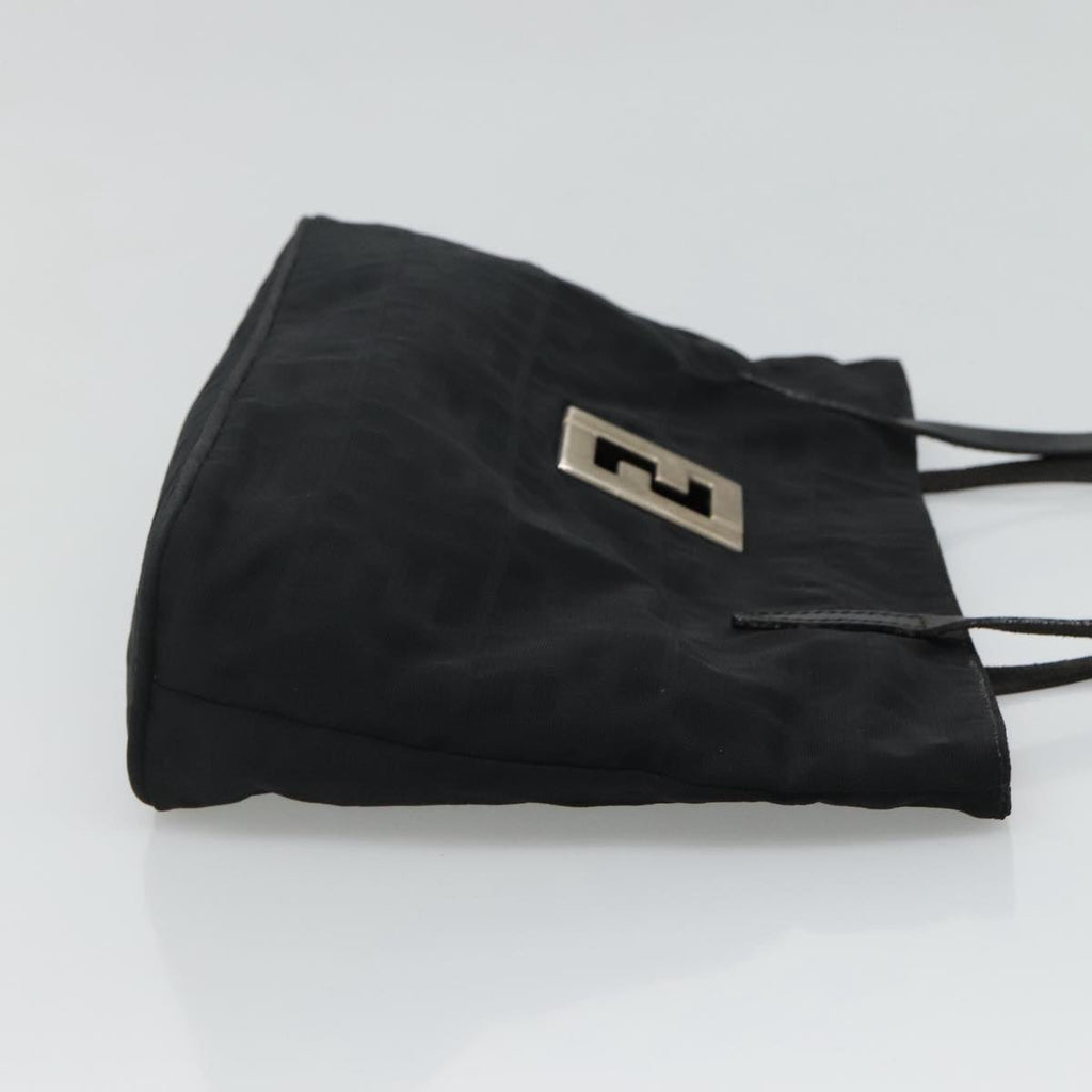 FENDI Zucca Canvas Shoulder Bag Black111928