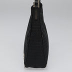 FENDI Zucchino Canvas Shoulder Bag Black112119