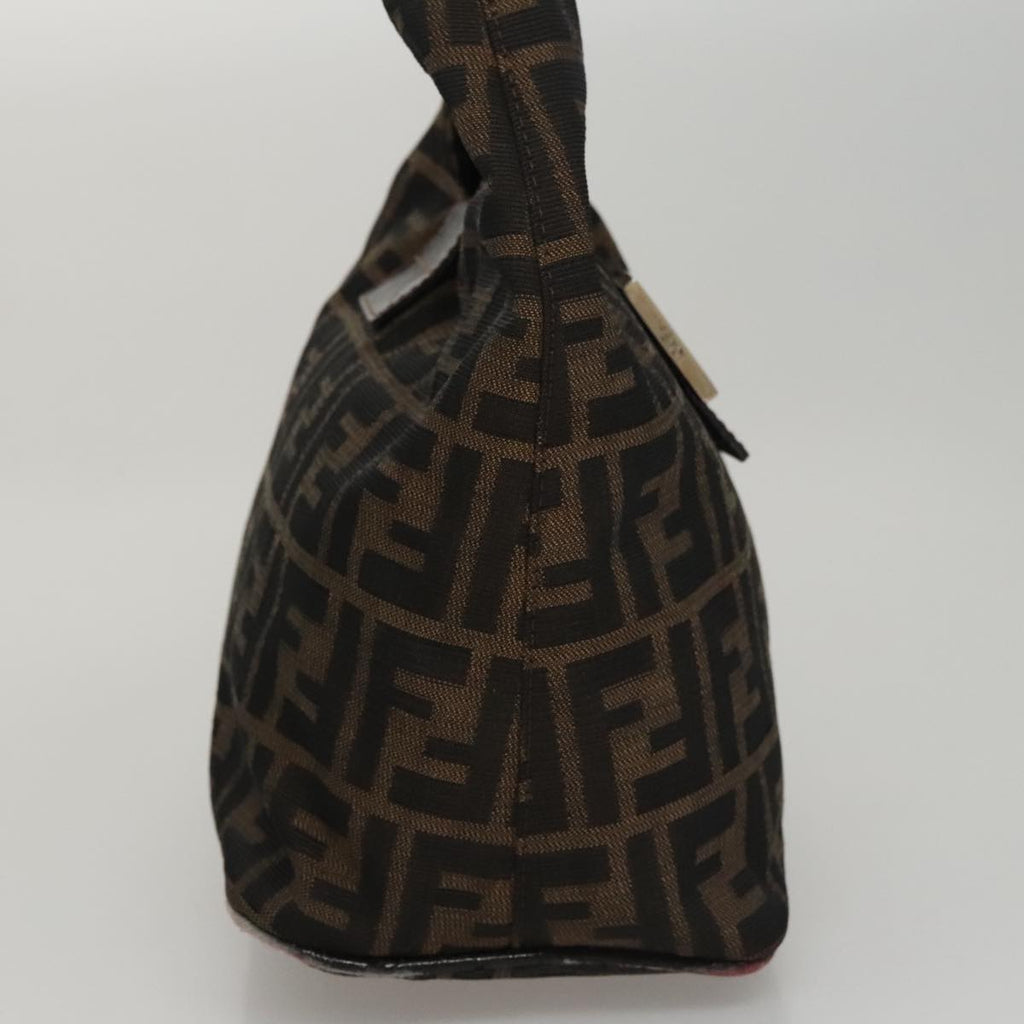 FENDI Zucca Canvas Mamma Baguette Shoulder Bag Brown Black Silver112458