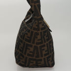 FENDI Zucca Canvas Mamma Baguette Shoulder Bag Brown Black Silver112458