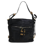 Chloe Paddington Shoulder Bag Leather Black 112596