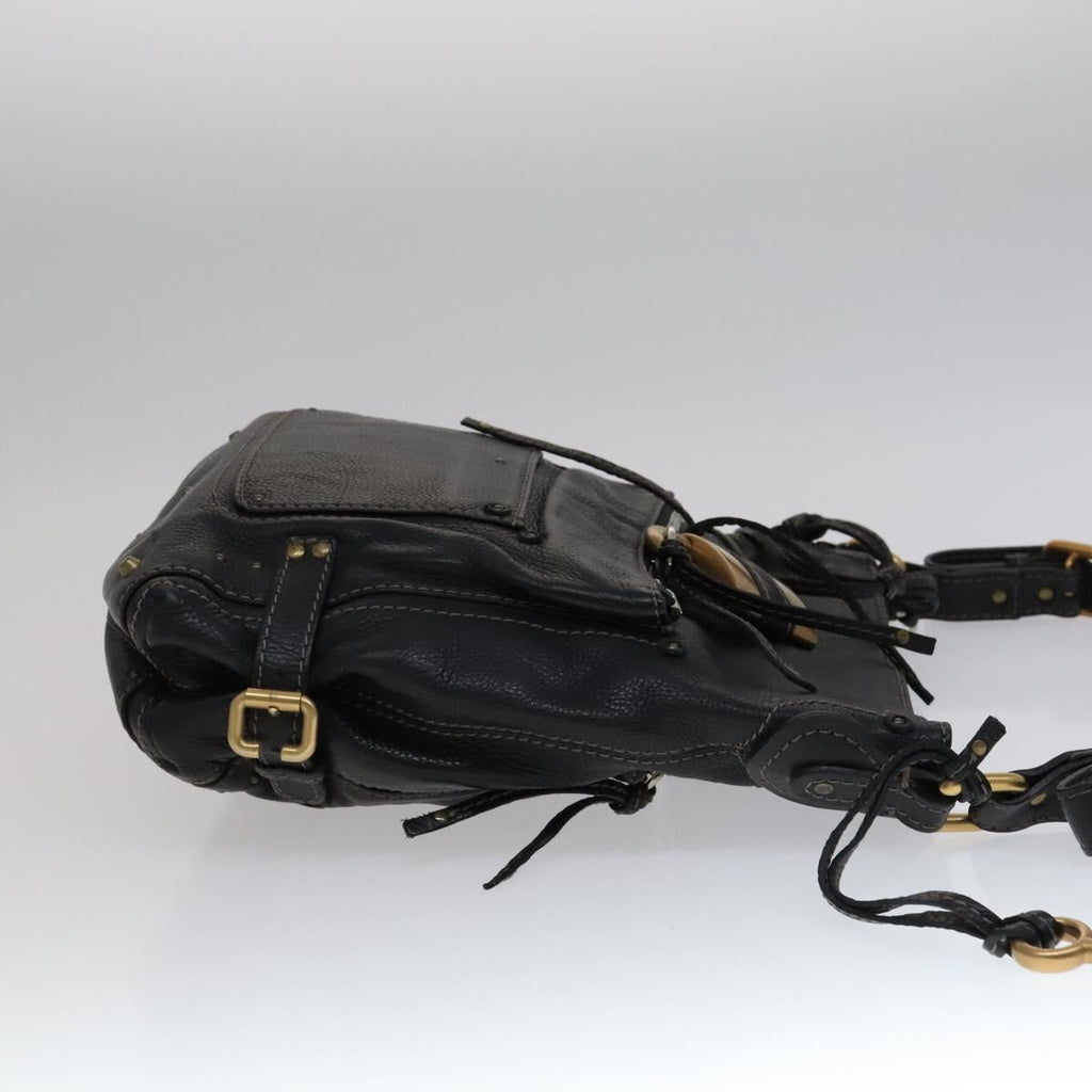 Chloe Paddington Shoulder Bag Leather Black 112596