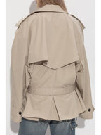 Balenciaga Balenciaga Short Trench Coat, Women's, Beige