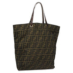 FENDI Zucca Canvas Tote Bag Brown Black112832
