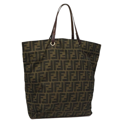 FENDI Zucca Canvas Tote Bag Brown Black112832