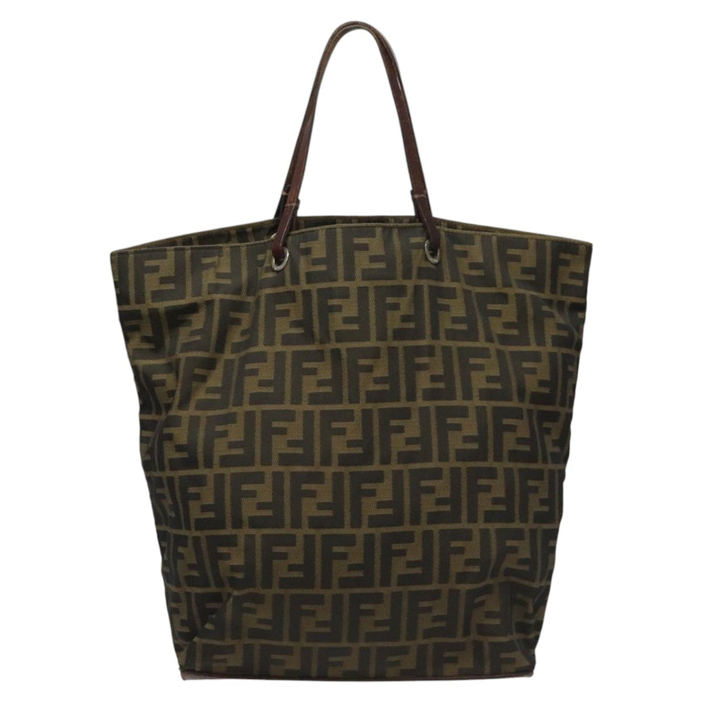 FENDI Zucca Canvas Tote Bag Brown Black112832