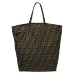 FENDI Zucca Canvas Tote Bag Brown Black112832