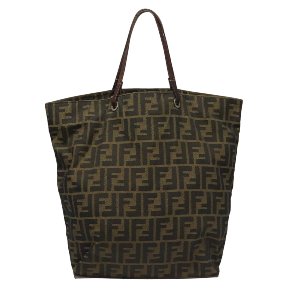 FENDI Zucca Canvas Tote Bag Brown Black112832