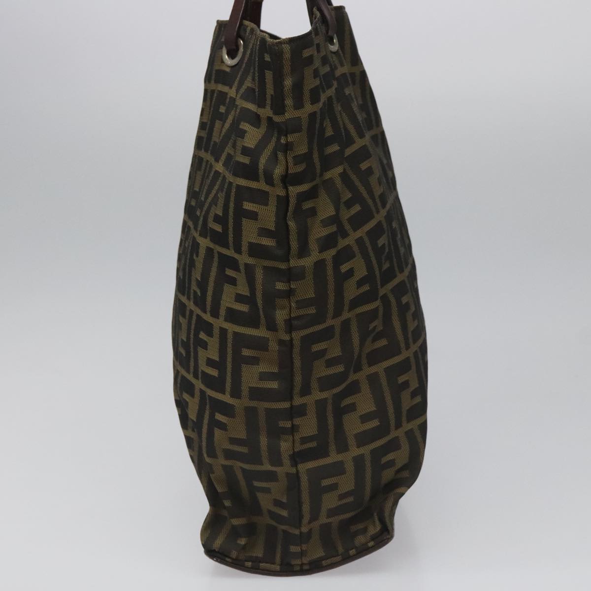 FENDI Zucca Canvas Tote Bag Brown Black112832