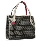 FENDI Zucchino Canvas Hand Bag Black112924
