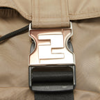 Fendi Beige/black Nylon And Leather Fendiness Crossbody Bag