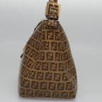 FENDI Zucca Canvas Mamma Baguette Shoulder Bag Enamel Brown113094