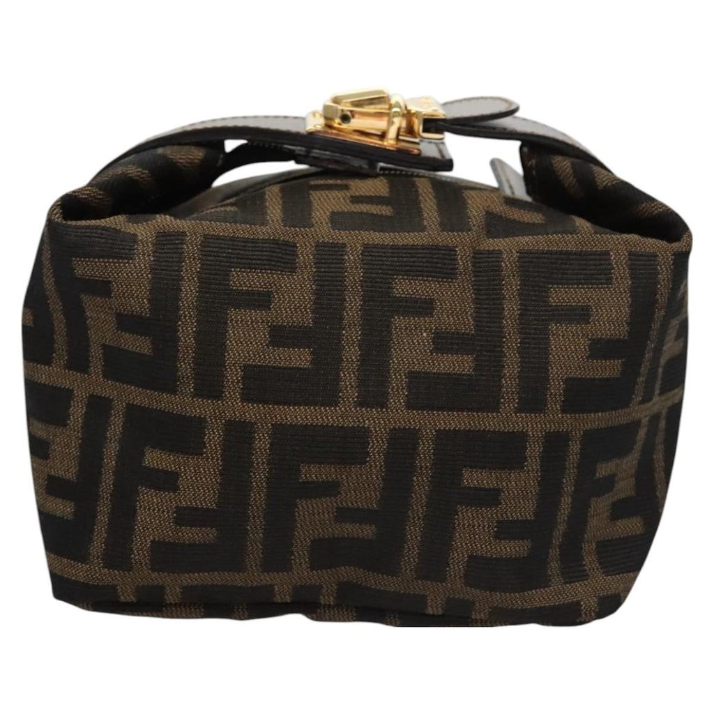 FENDI Zucca Canvas Pouch Brown Black113193