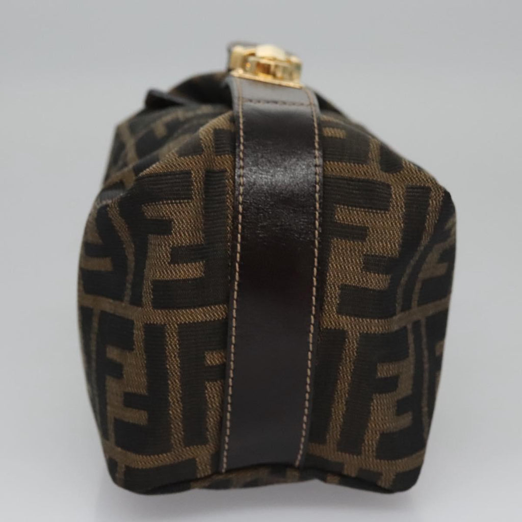 FENDI Zucca Canvas Pouch Brown Black113193