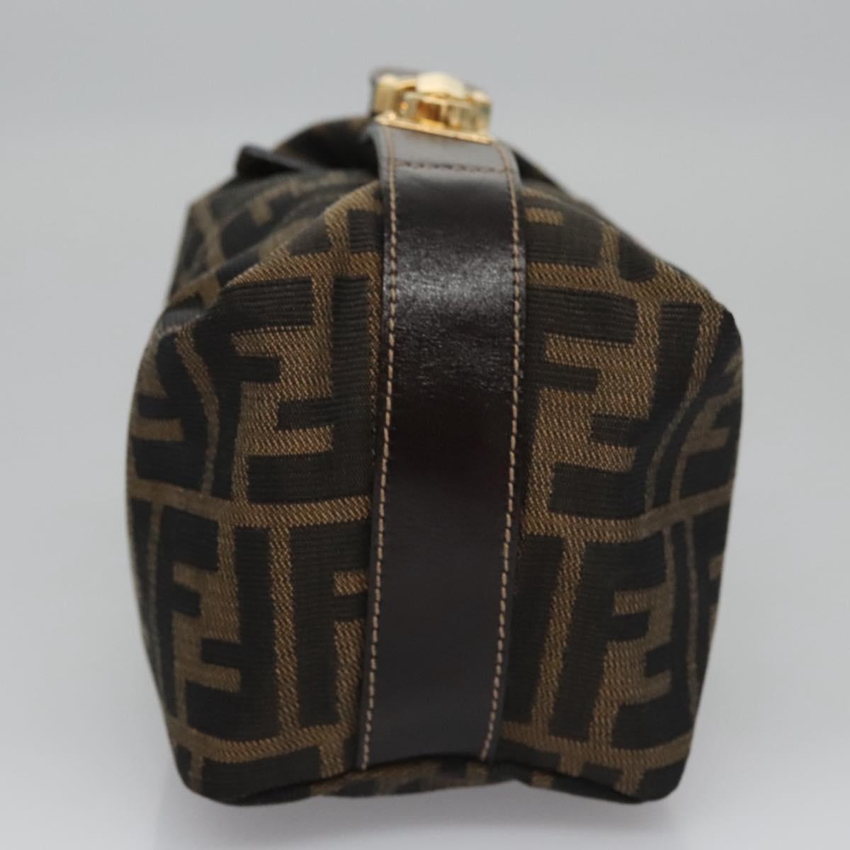 FENDI Zucca Canvas Pouch Brown Black113193