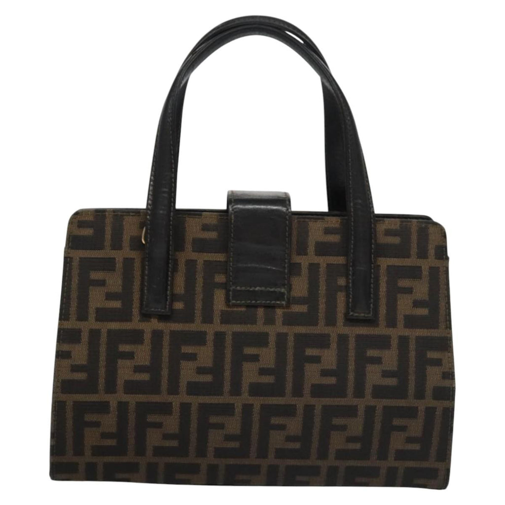 FENDI Zucca Canvas Hand Bag Brown113221
