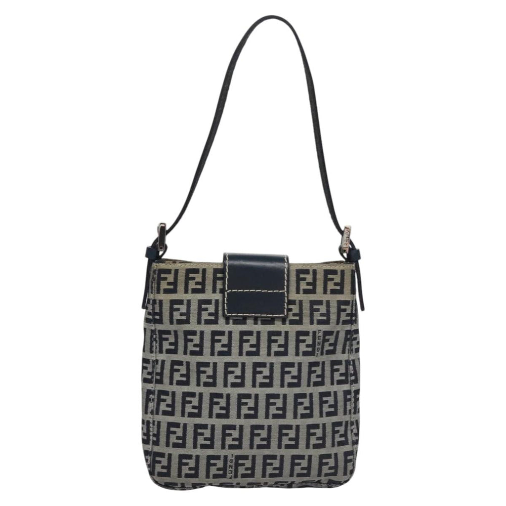 FENDI Zucchino Canvas Hand Bag Navy113285