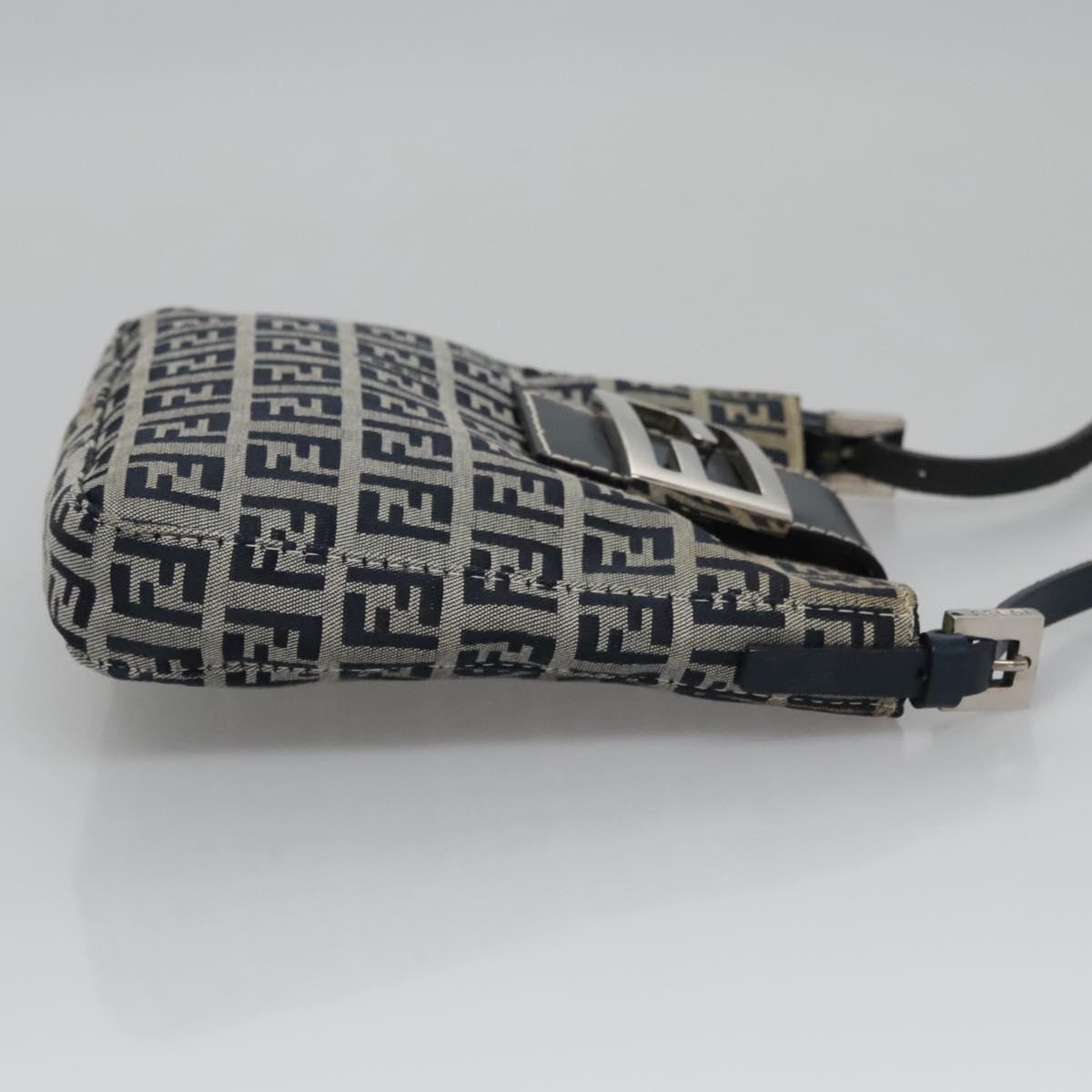 FENDI Zucchino Canvas Hand Bag Navy113285