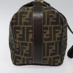 FENDI Zucca Canvas Hand Bag Brown Black113568