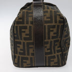 FENDI Zucca Canvas Hand Bag Brown Black113568