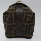 FENDI Zucca Canvas Vanity Pouch Brown Black Silver113786