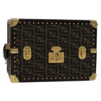 FENDI Zucca Canvas Trunk Jewelry Case Jewelry Box Black Brown113789S