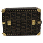 FENDI Zucca Canvas Trunk Jewelry Case Jewelry Box Black Brown113789S