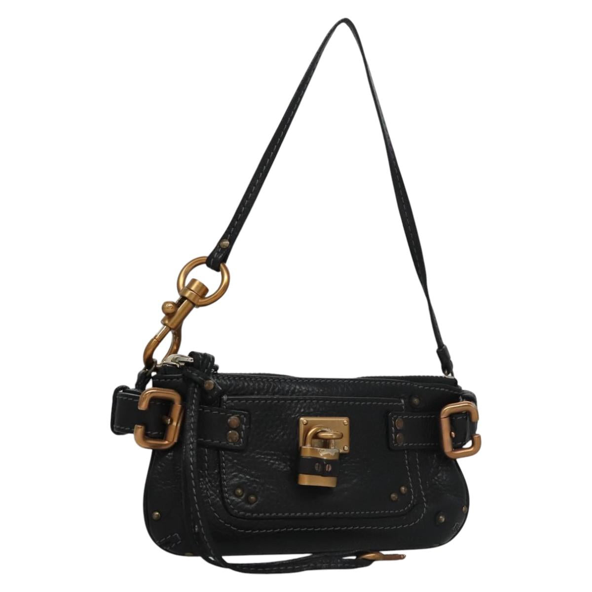Chloe Paddington Accessory Pouch Leather Black 113824