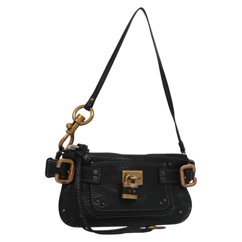Chloe Paddington Accessory Pouch Leather Black 113824