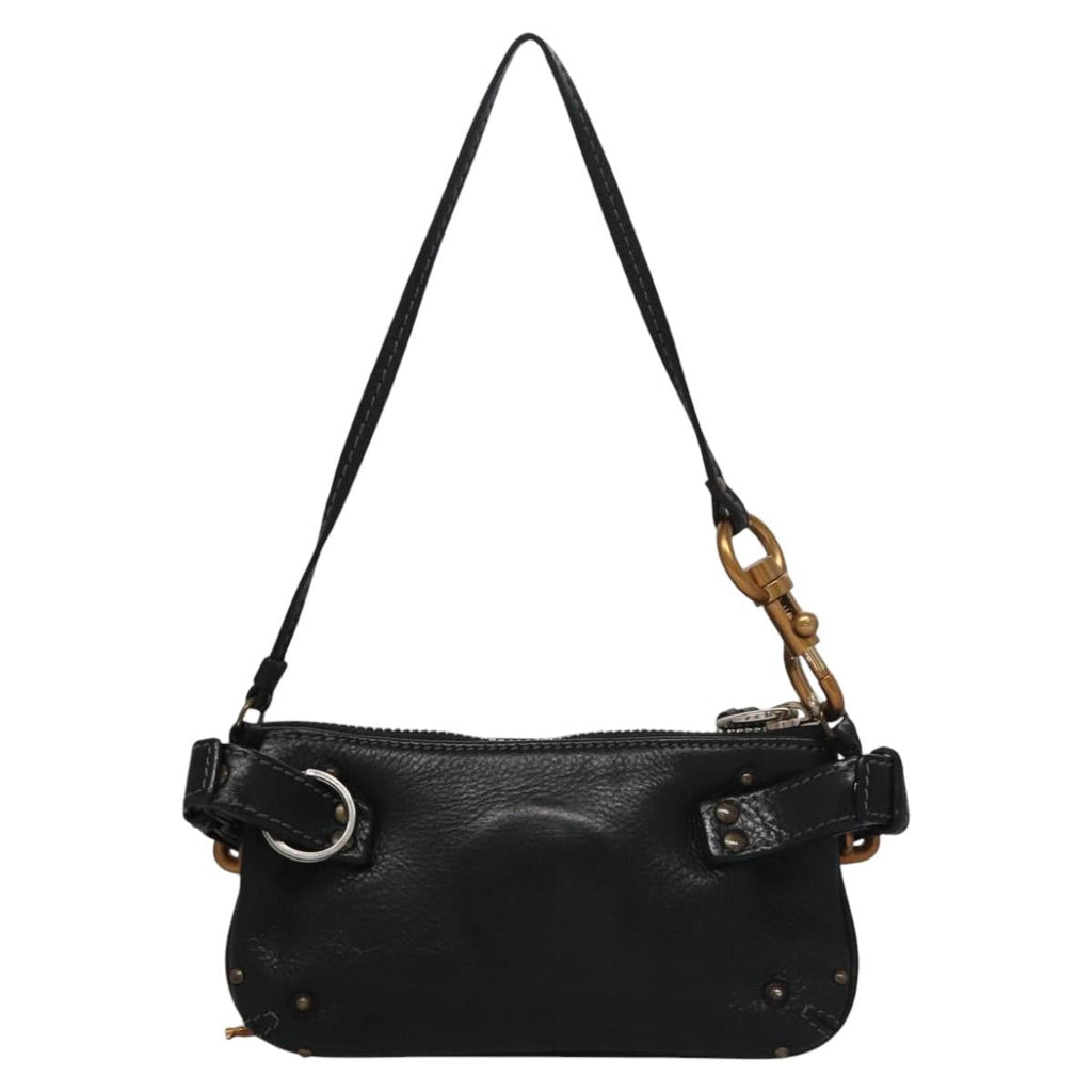 Chloe Paddington Accessory Pouch Leather Black 113824